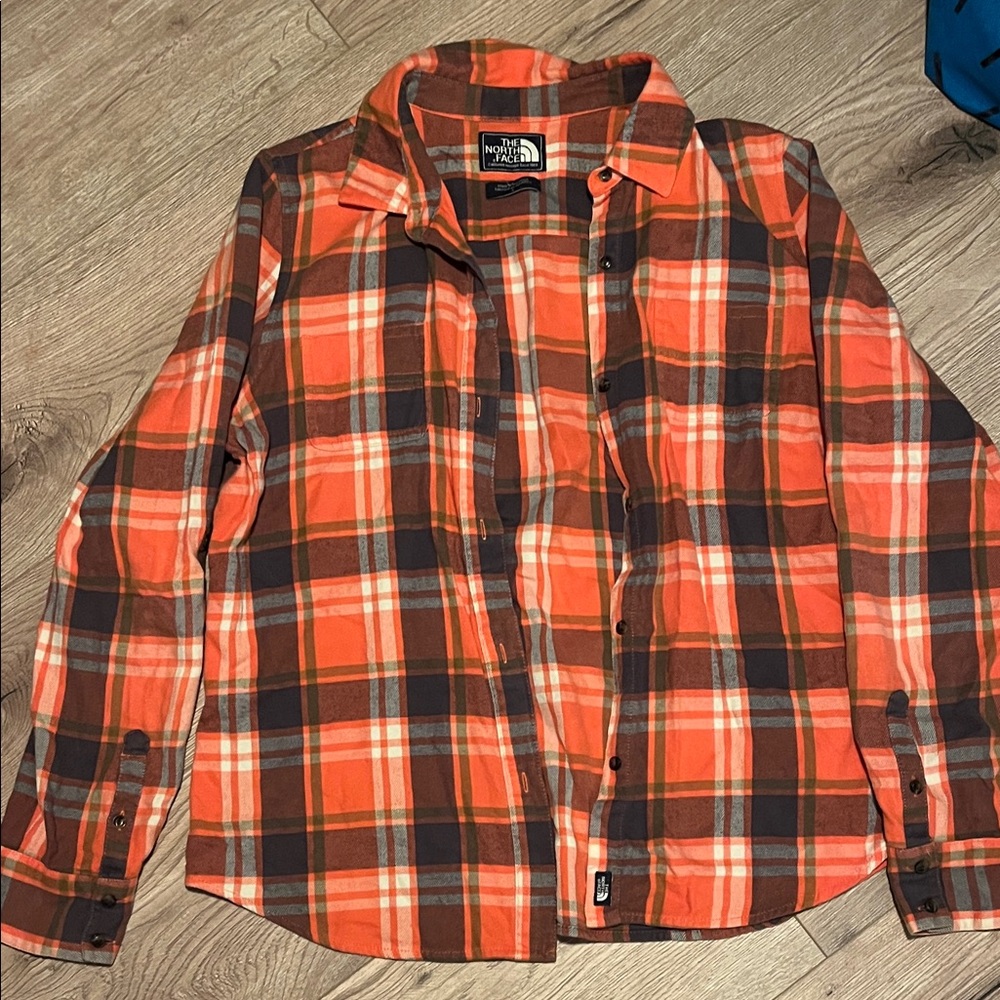 The North Face Women’s Orange Plaid Shirt